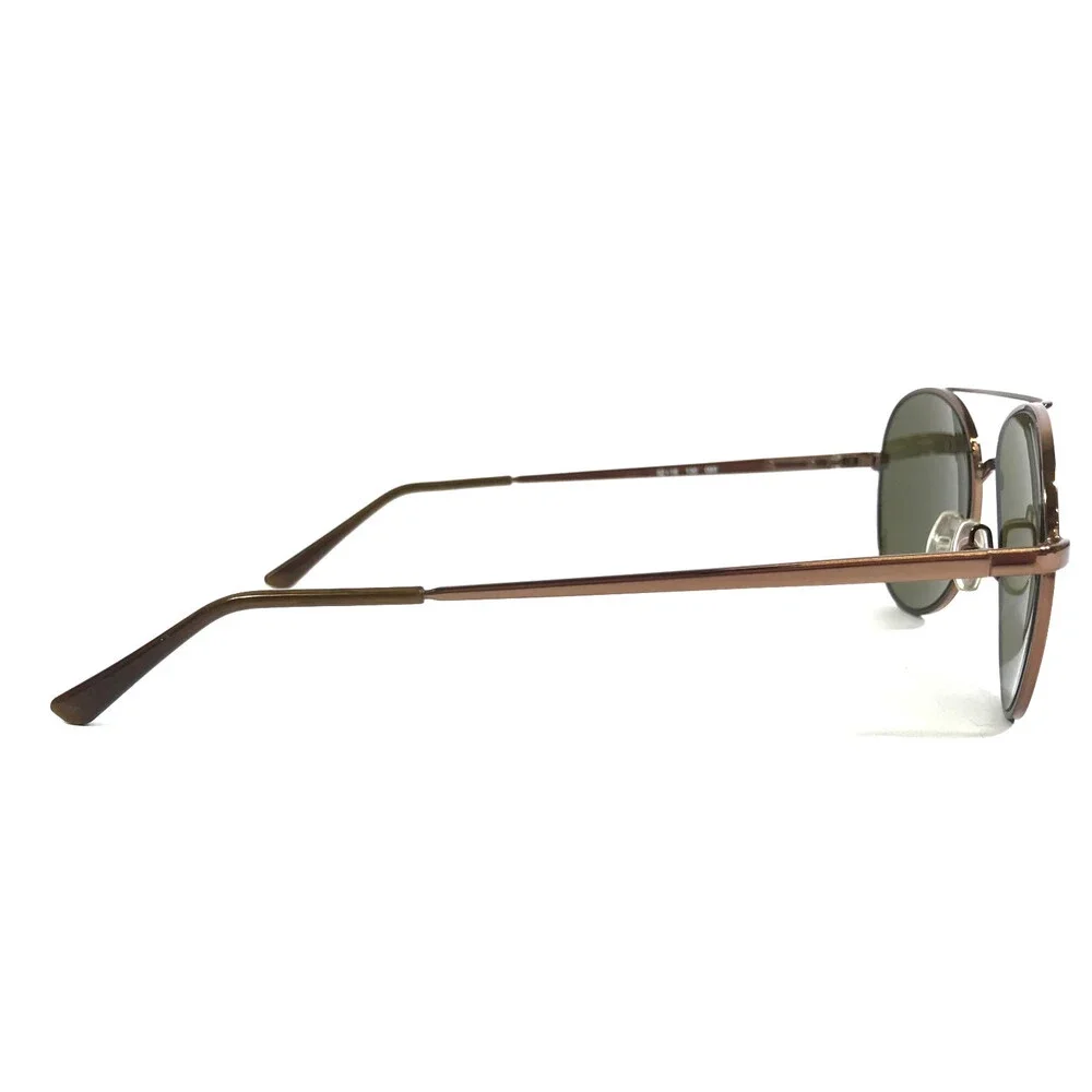 See Sunglasses 7858 093 Polished Brown Aviator Frames with Green Mirrored Lenses